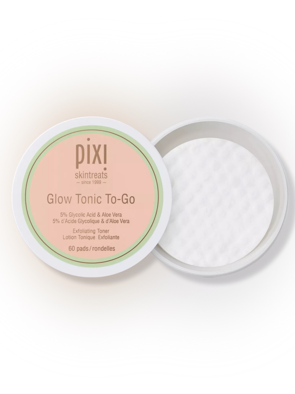 Pixi Glow Tonic To-Go Exfoliating Toner Pads, NEW